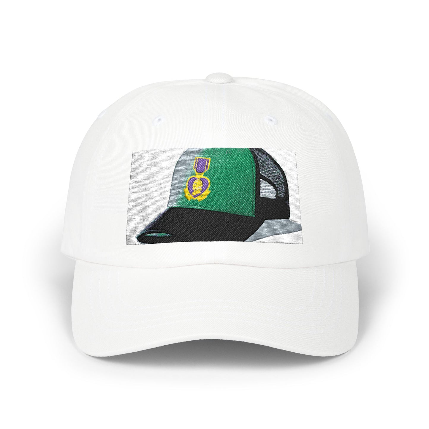 Dad Cap with Green Trucker Hat Embroidered Patch