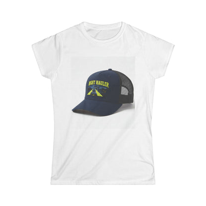Women's Tee — 'Just Hauler' Trucker Hat Graphic
