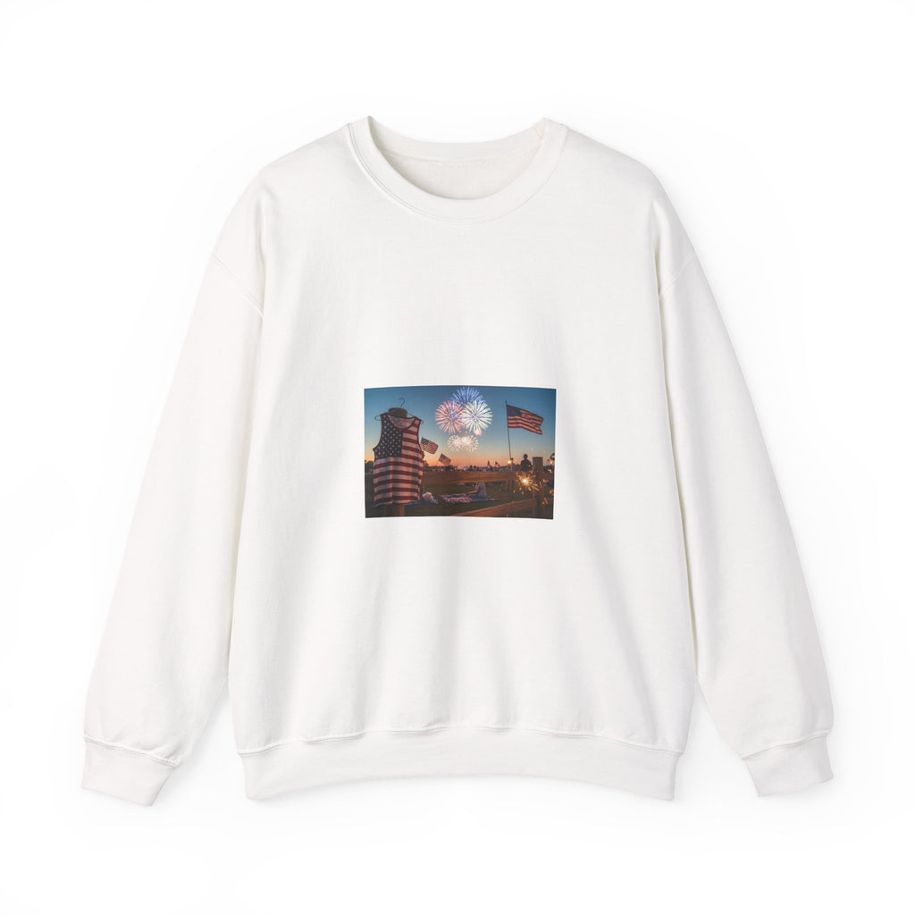 4th of July Fireworks Cityscape Crewneck Sweatshirt