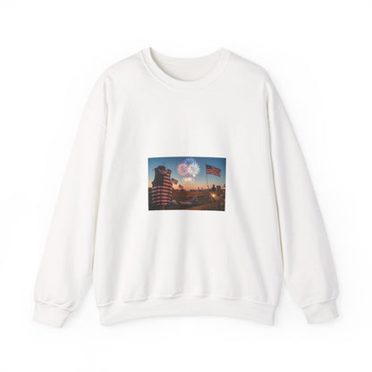 4th of July Fireworks Cityscape Crewneck Sweatshirt