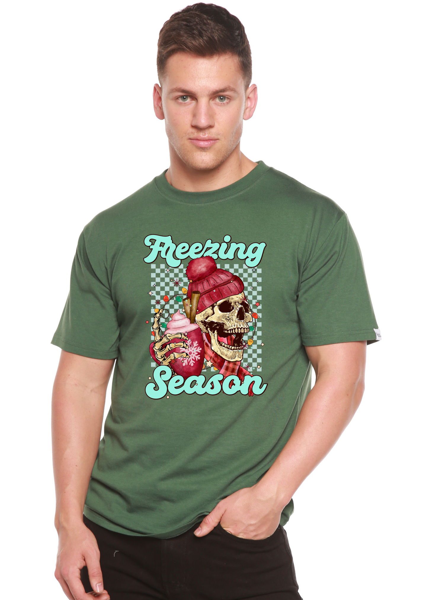 Freezing Season Unisex Bamboo Viscose/Organic Cotton Short Sleeve Graphic T-Shirt