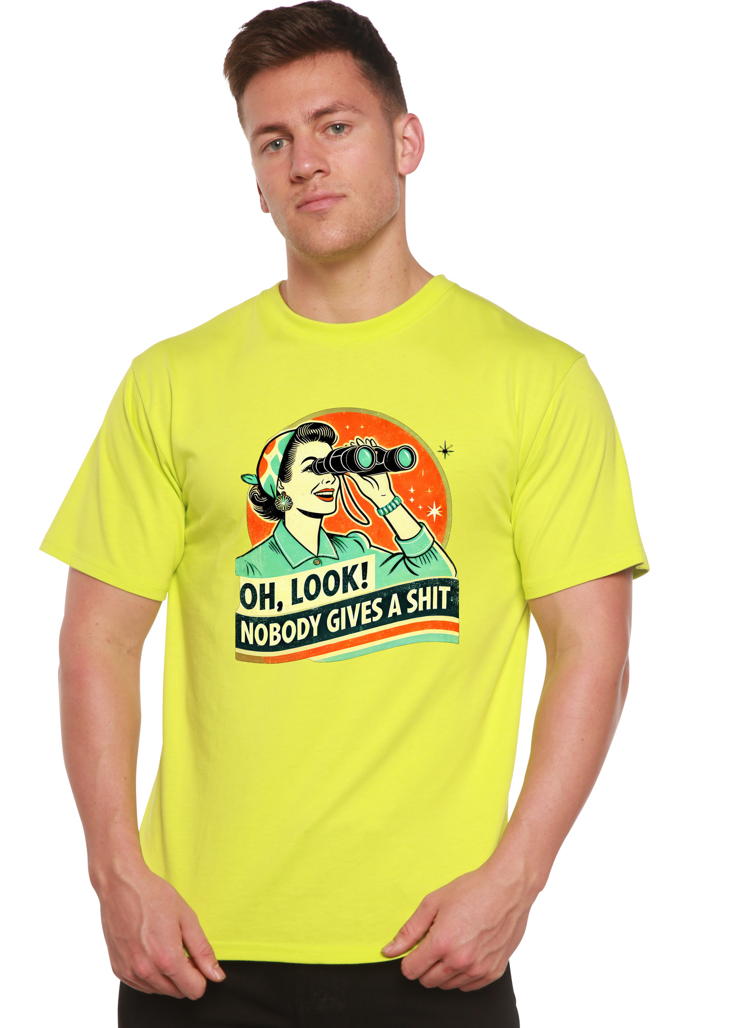 Funny Retro Woman Unisex Bamboo/Cotton Graphic T-Shirt