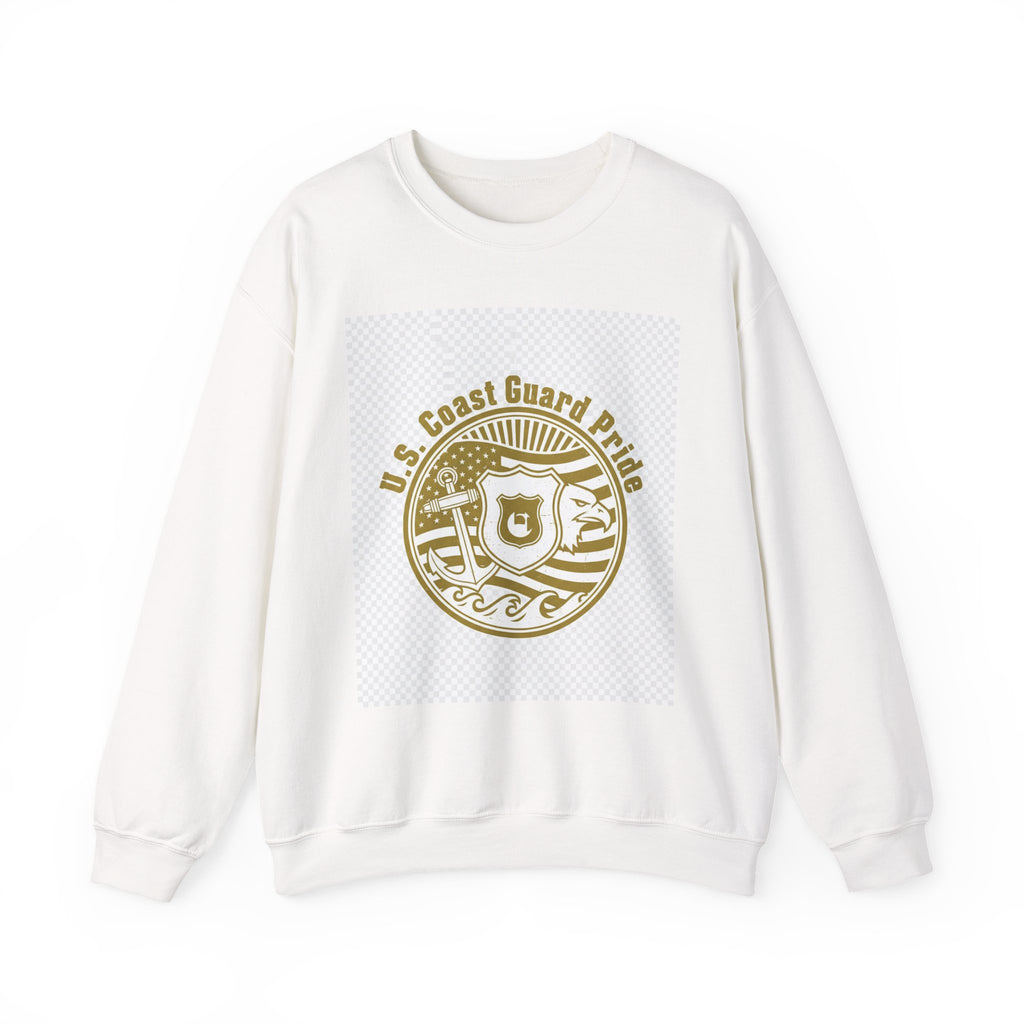 Crewneck Sweatshirt — U.S. Coast Guard Pride Gold Emblem
