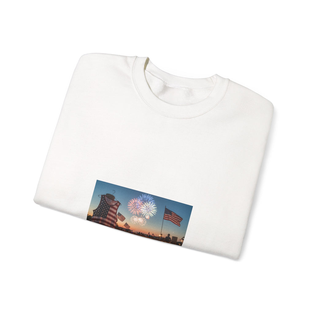 4th of July Fireworks Cityscape Crewneck Sweatshirt