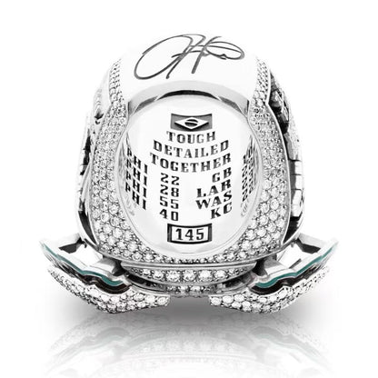 Philadelphia Eagles Super Bowl LIX Rings #1 Hurts MVP Edition with Wings Pop Out